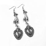 "Suzette" Hand and Heart Earrings