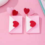 Love Letter Heart Earrings width=100 