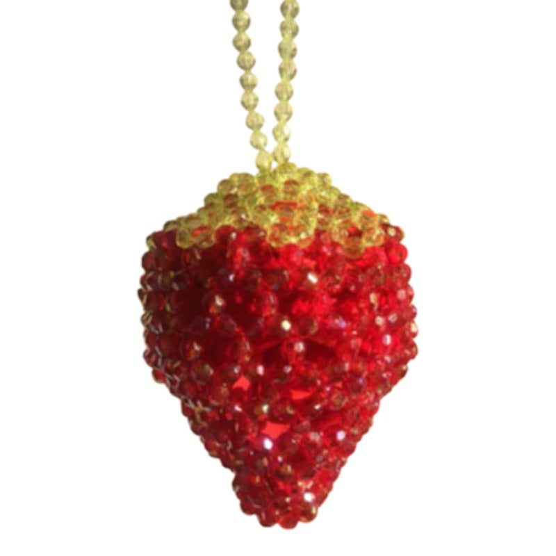"Glynis" Giant Strawberry Beaded Bag