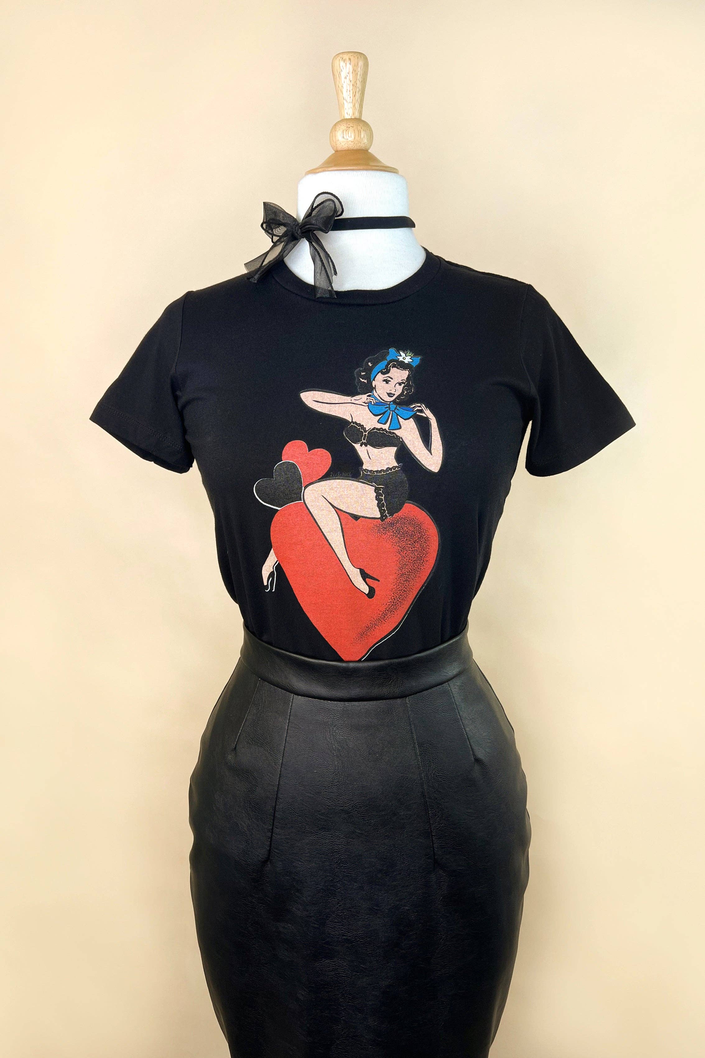 All My Love Fitted Tee in Black-1
