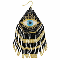 "Nerissa" Mystic Eye Beaded Earrings