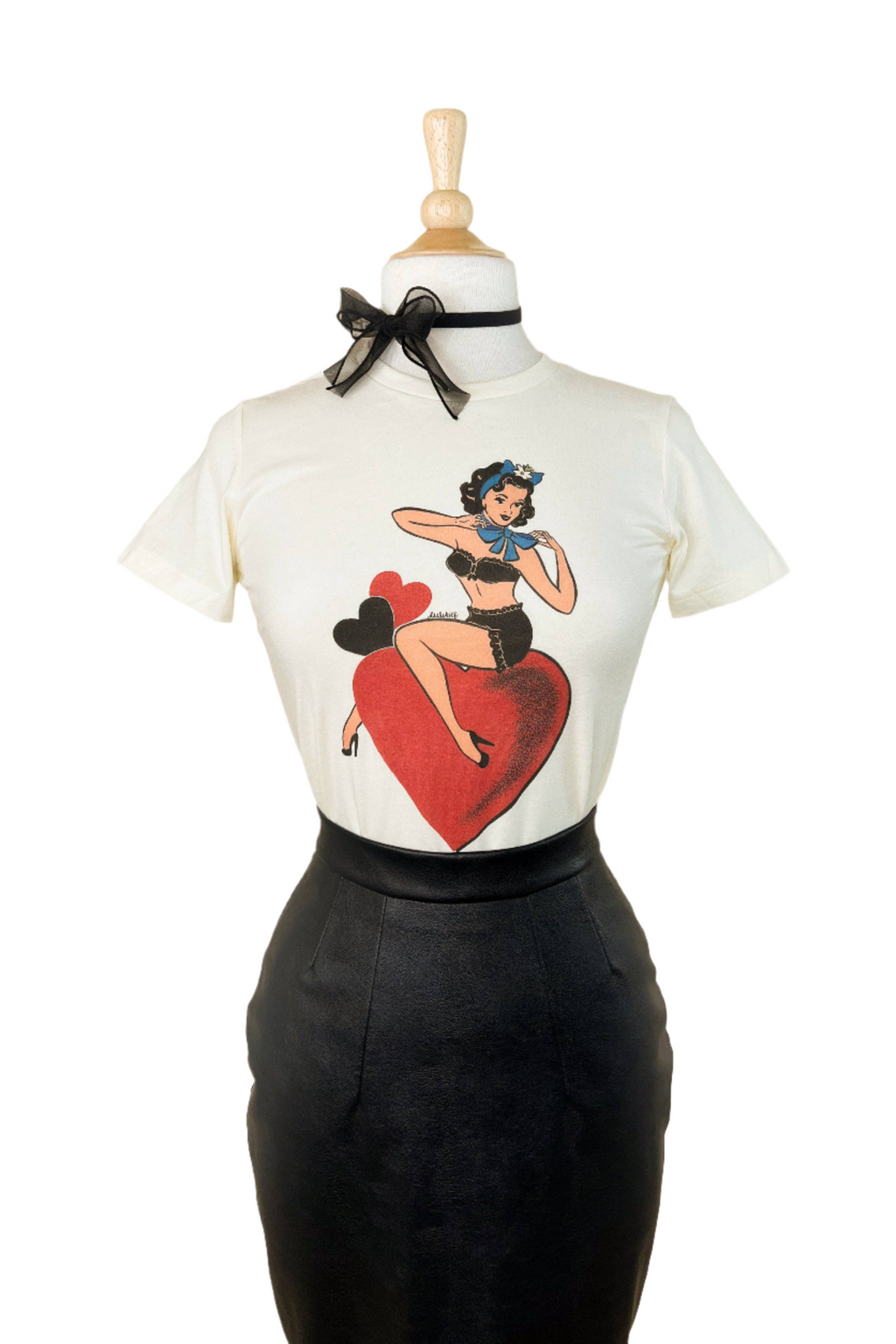 All My Love Fitted Tee in Ivory-0