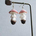 Cute Dopamine Clay Poison Mushroom Earrings
