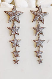 Five Stars Dangle Down Earrings-1 width=100 