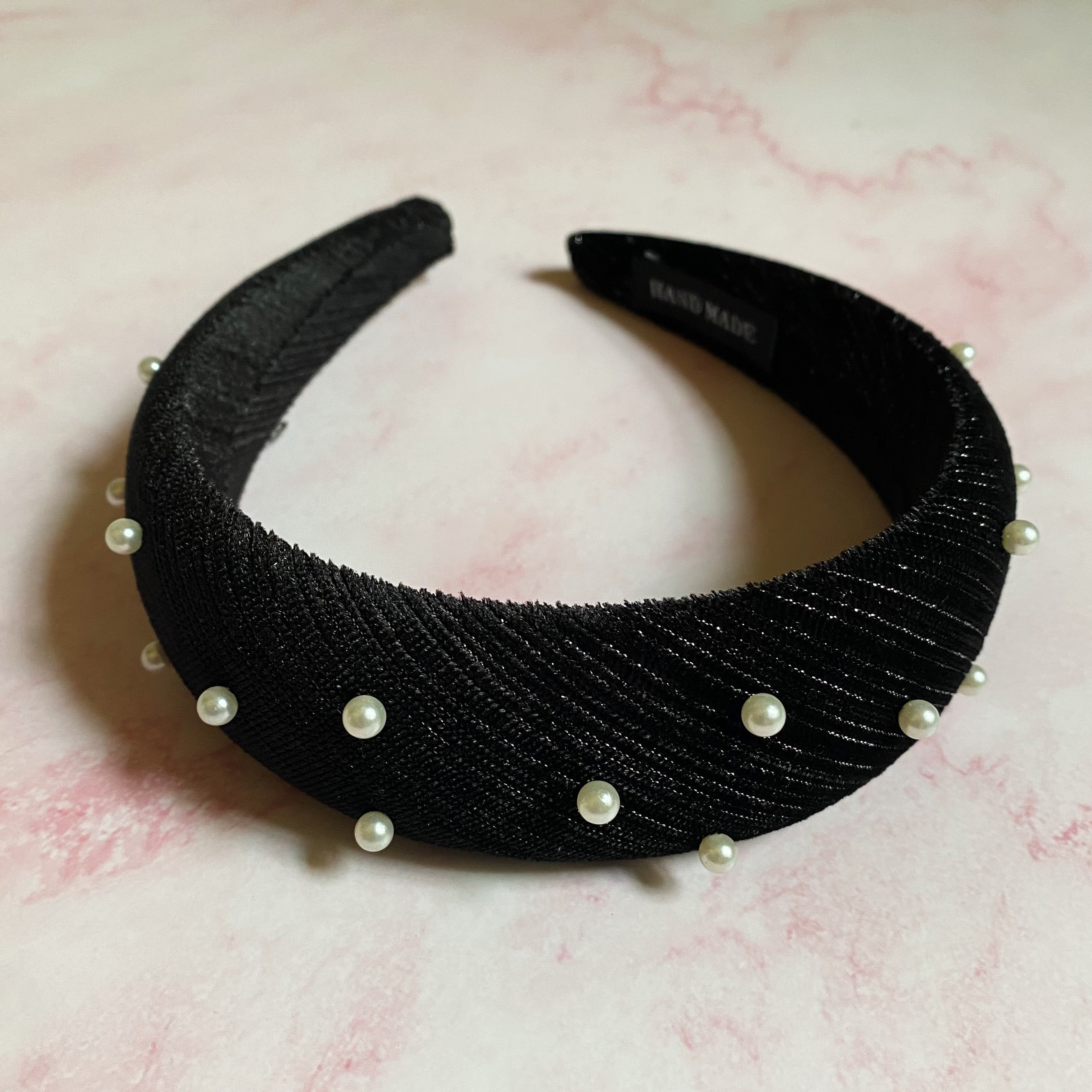 Silky Velvet Pearl Headband-2