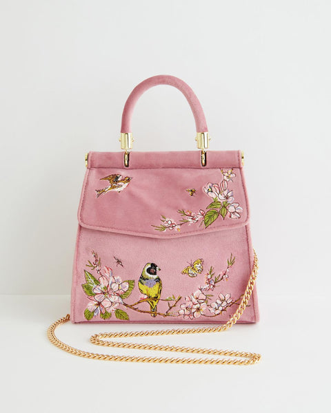 "Fable" Song Bird Embroidered Tote