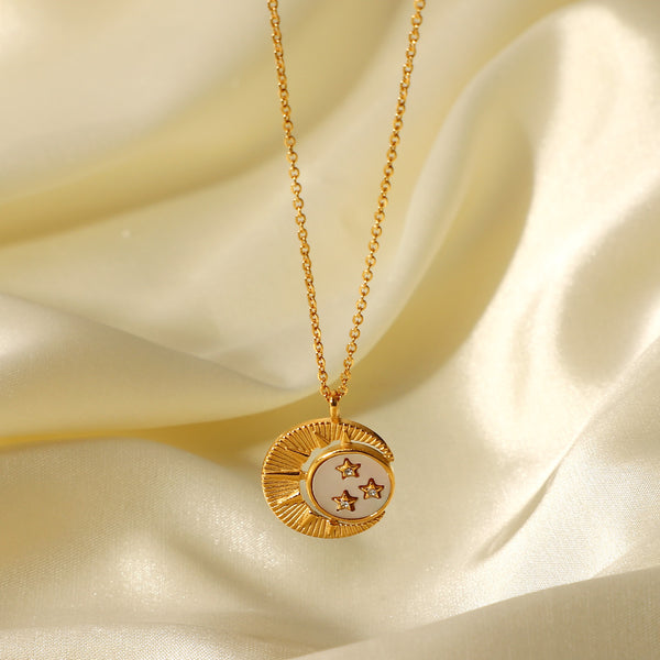 Fashion Star Moon Sun Necklace
