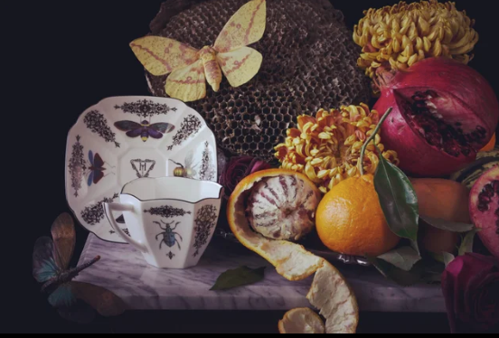 Belle du Jour Teacup and Saucer by Miss Havisham-0
