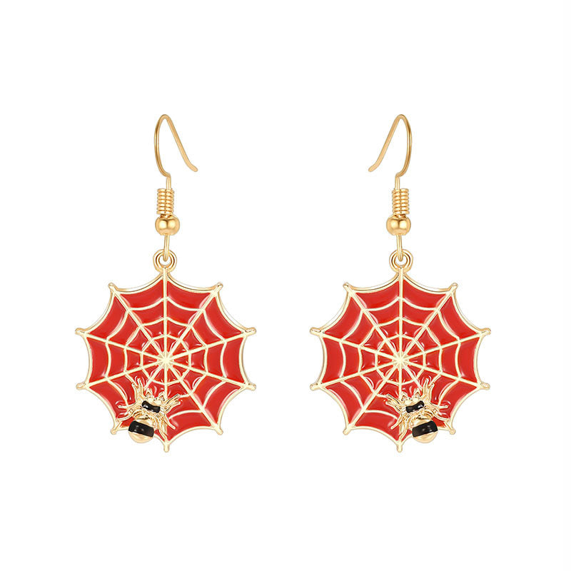Spiderweb and Bee Earrings