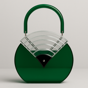 "Irene" Emerald Arc Acrylic Handbag width=100 