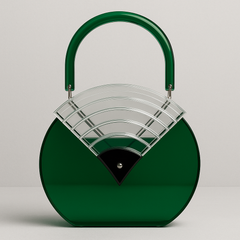 "Irene" Emerald Arc Acrylic Handbag