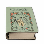BCIP - Front Angle - "Little Women" Sage Green Book Clutch width=100 