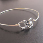 Silver Tone Spider Bracelet