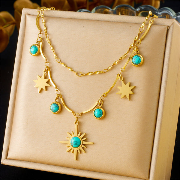 Turquoise Desert Star Necklace