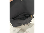 "Lumina" Hand Beaded Snake Bag - Black width=100 