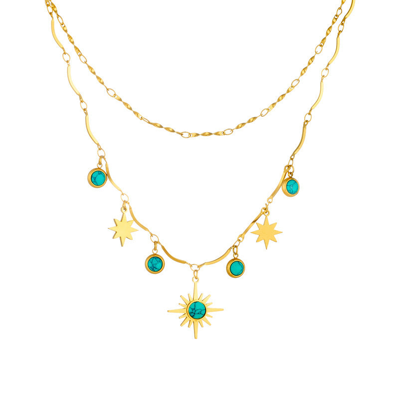 Turquoise Desert Star Necklace