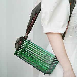 Lustrous Noir Clutch Bag