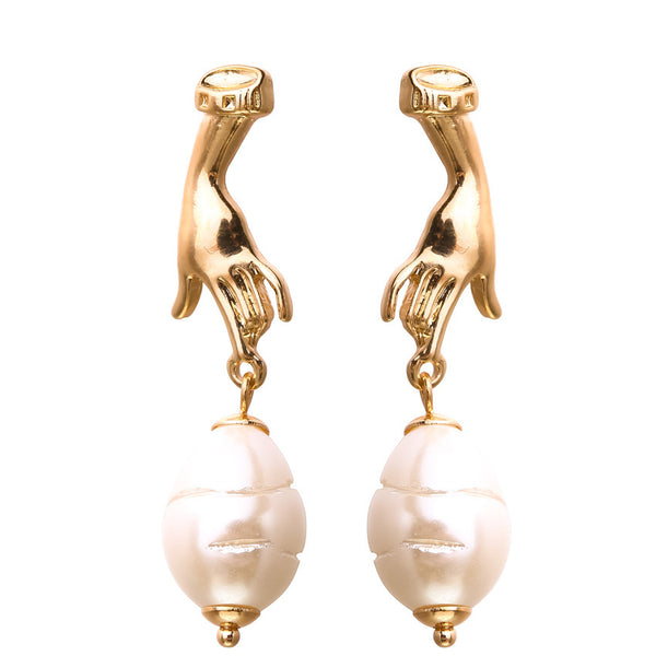 "Daisy" Baroque Pearl Earrings