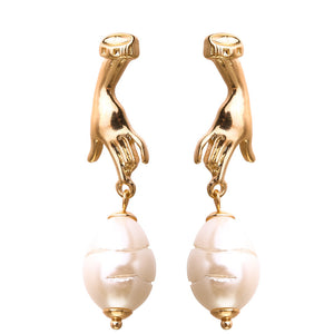Daisy Baroque Pearl Earrings