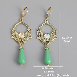 "Gerda" Art Nouveau Beaded Earrings width=100 