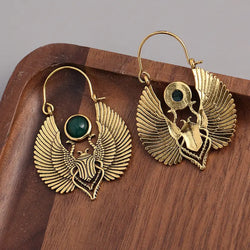 "Chione" Egyptian Beetle Earrings width=100 