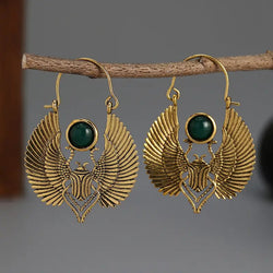 "Chione" Egyptian Beetle Earrings width=100 