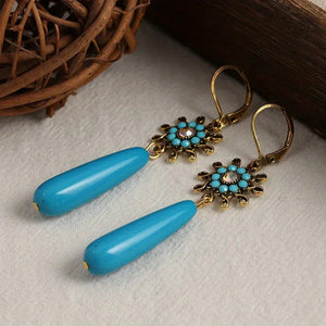 "Myra" Long Bead Earrings