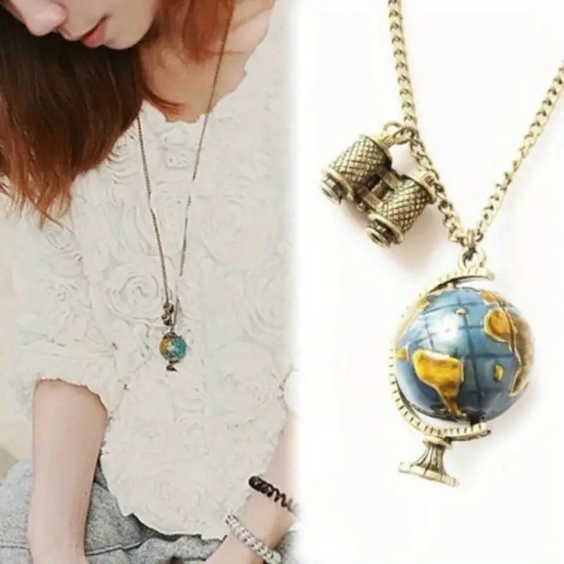 "Hemera" Globe Traveler Necklace