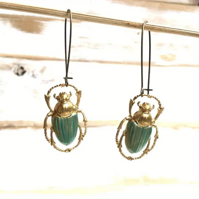 "Khepri" Scarab Beetle Earrings