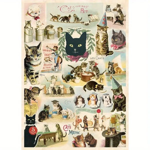 "Felixa" Vintage Images Cat Tea Towel