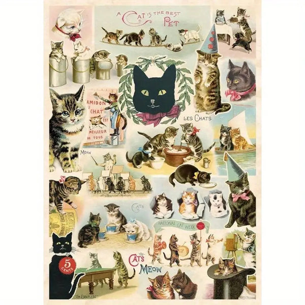 "Lady Felix" Vintage Images Cat Tea Towel