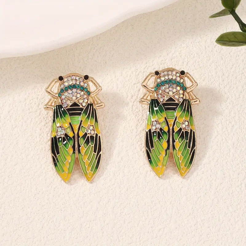 "Tithonus" Cicada Earrings