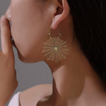 Hollow Spider Web Earrings