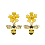 "Orabella" Bee and Flower Earrings