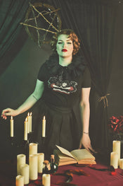 Witch Bible Fitted Tee in Black-2 width=100 