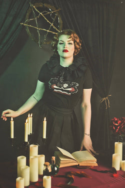 Witch Bible Fitted Tee in Black-2 width=100 