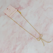 Adorable Shine Bow Necklace-2 width=100 