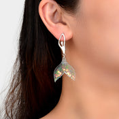 Graceful Mermaid Dancer Earrings Whimsical Fashion Design Stud Jewellery Gift-3 width=100 