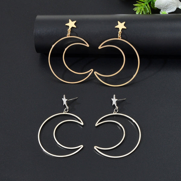 "Lunita" Moon Pendant Earrings