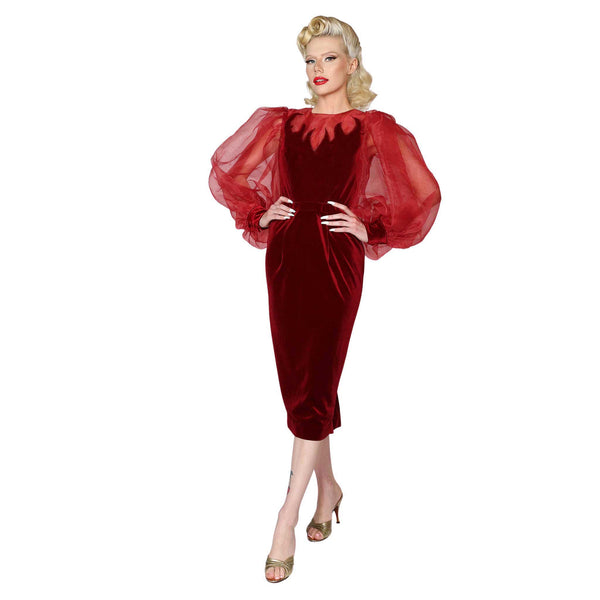 "Lola" 1950s Style Flame Gown