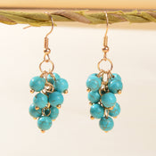 Drop Dangle Handmade Grape Cluster Earrings Colorful Cute Fruit Hook Eardrop-6 width=100 