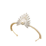 "Alouette" Pearl Bridal Crown