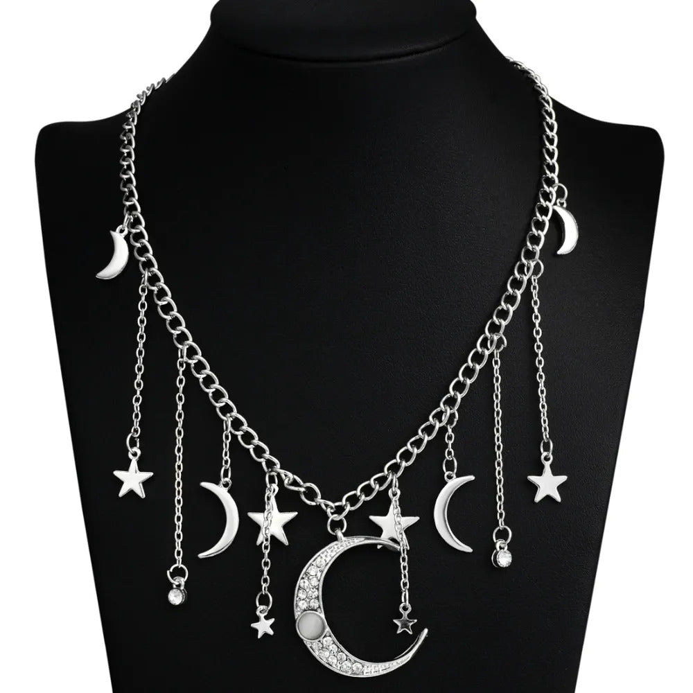 "Maisie" Moon and Stars Necklace