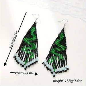 "Serpens" Beaded Snake Earrings