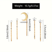 "Rennala" Moon, Stars, Pearls Bobby Pin Set width=100 