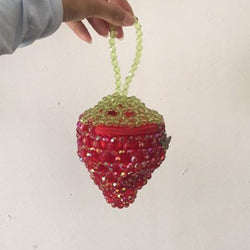 "Glynis" Giant Strawberry Beaded Bag width=100 