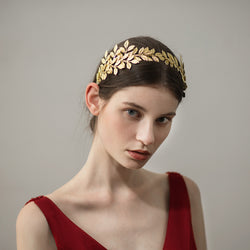 Golden Leaf Hair Headdress width=100 