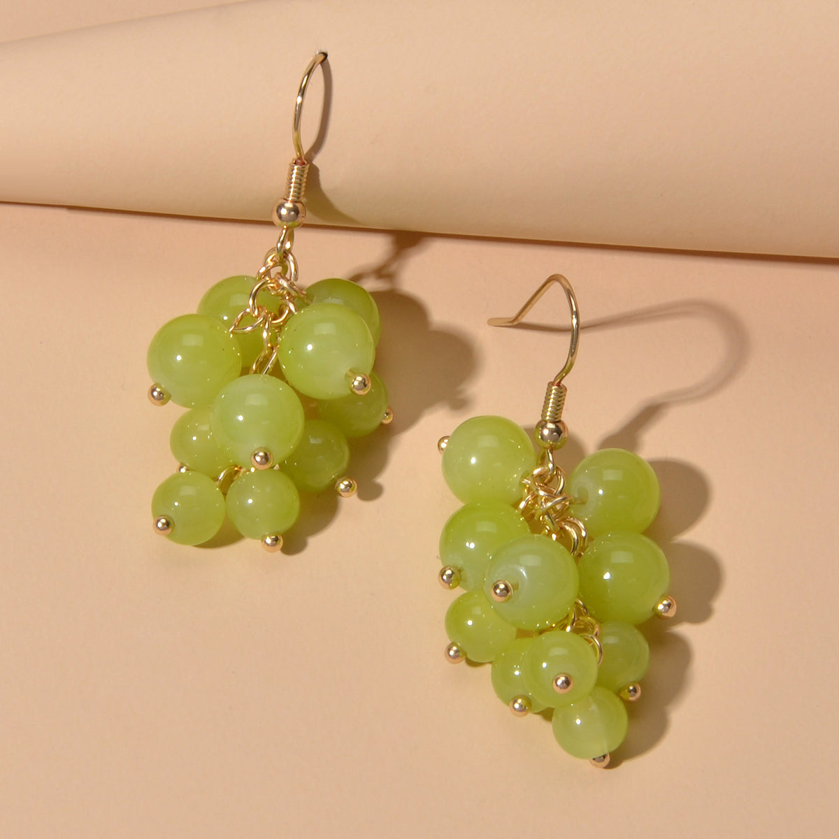Drop Dangle Handmade Grape Cluster Earrings Colorful Cute Fruit Hook Eardrop-1