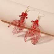 AU Stock Lovely Goldfish Shape Drop Dangle Earrings Hollow Fish Party Jewellery-1 width=100 