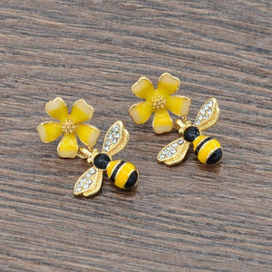 Orabella Bee and Flower Earrings